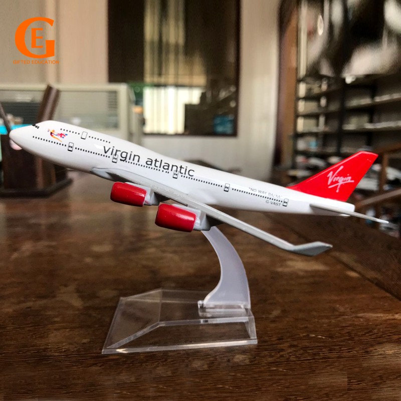 Virgin Atlantic B747 UK Boeing 747model Pesawat Die-cast Metal Plane Model 16CM