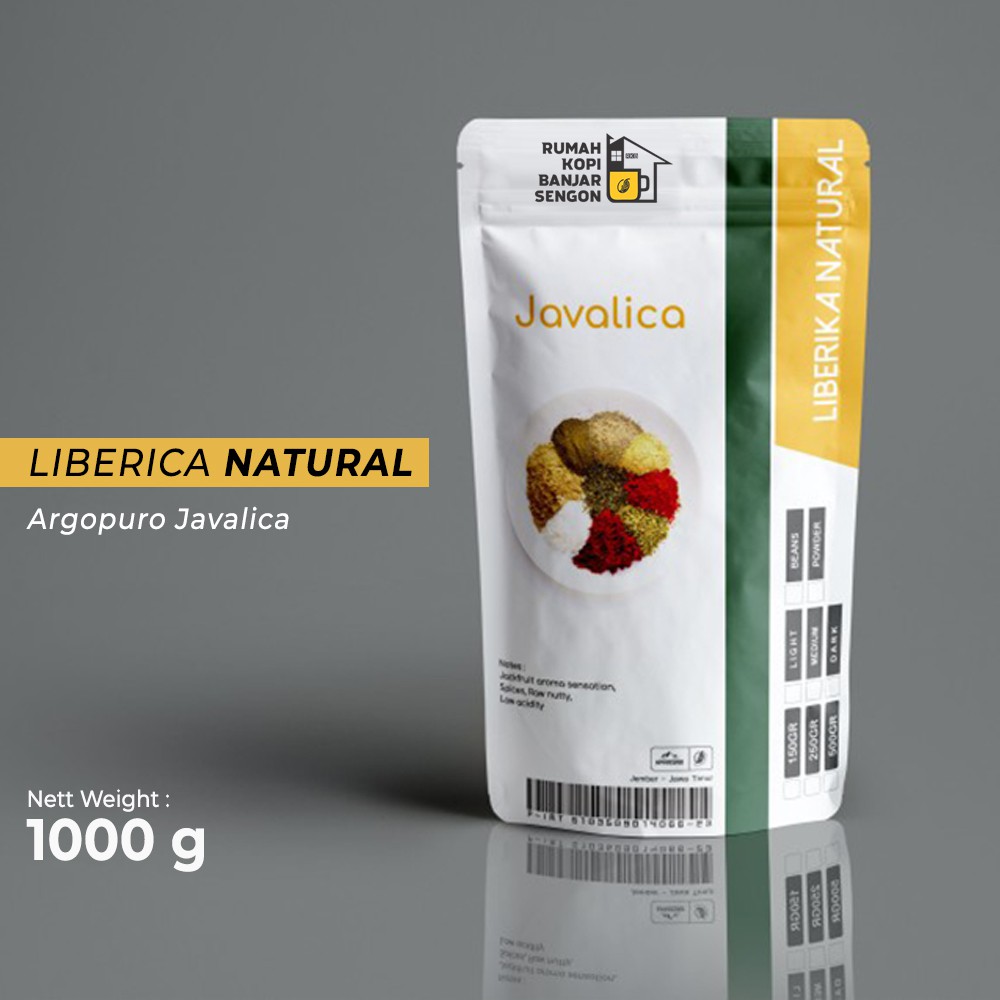 

KOPI LIBERICA ARGOPURO NATURAL 1000 GRAM COFFEE RKB JEMBER 1 KG