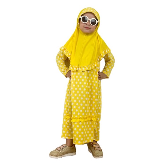 gamis anak perempuan set khimar grosir