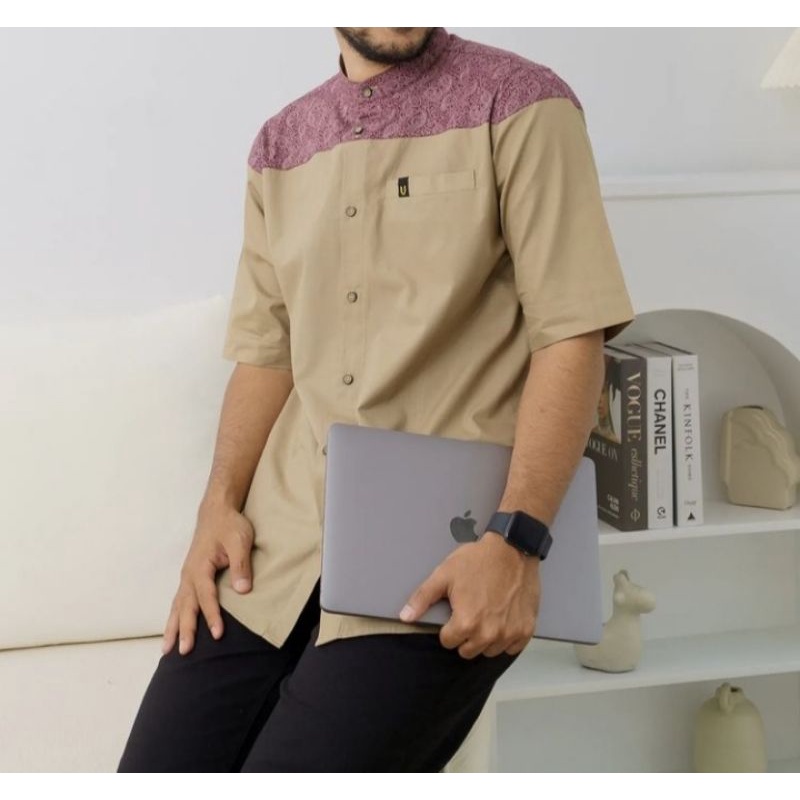 UHUD KEMKO LEAF BATIK KHAKI