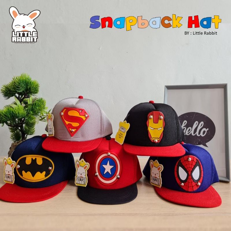 Topi Anak 2-6 tahun Snapback Hat Little Rabbit TERMURAH/ topi superhero / topi anak / topi karakter