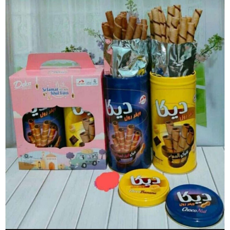 

Dua kelinci Deka Wafer Roll 1 paket isi 2 kaleng