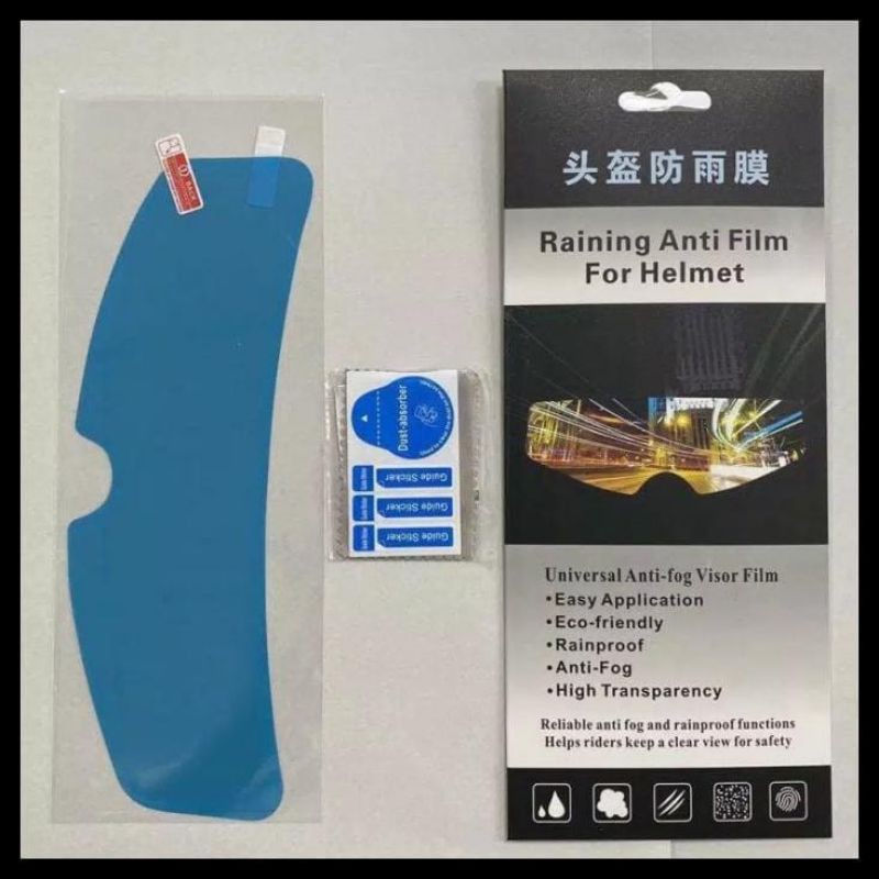 Laristerus79 STIKER HELM anti fog embun air hujan raining anti film for helmet / stiker helm