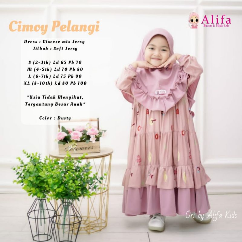 CIMOY PELANGI KIDS ORI ALIFA GAMIS SYARI ANAK ORI ALIFA - LOVELY KIDS ORI ALIFA
