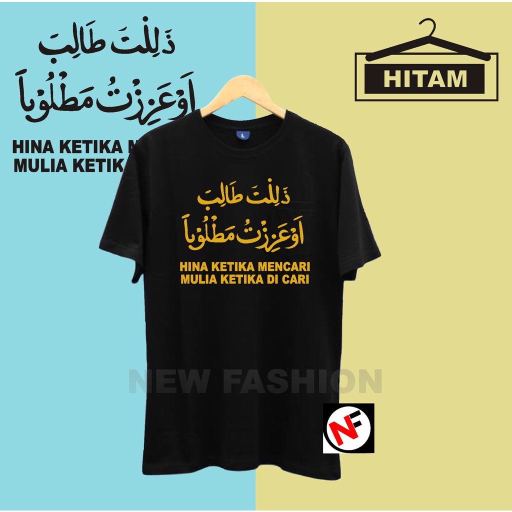 KAOS SANTRI LENGAN PENDEK /HINA KETIKA MENCARI GOLD/KAOS PRIA/KAOS DAKWAH/T-ARAB/KAOS WANITA