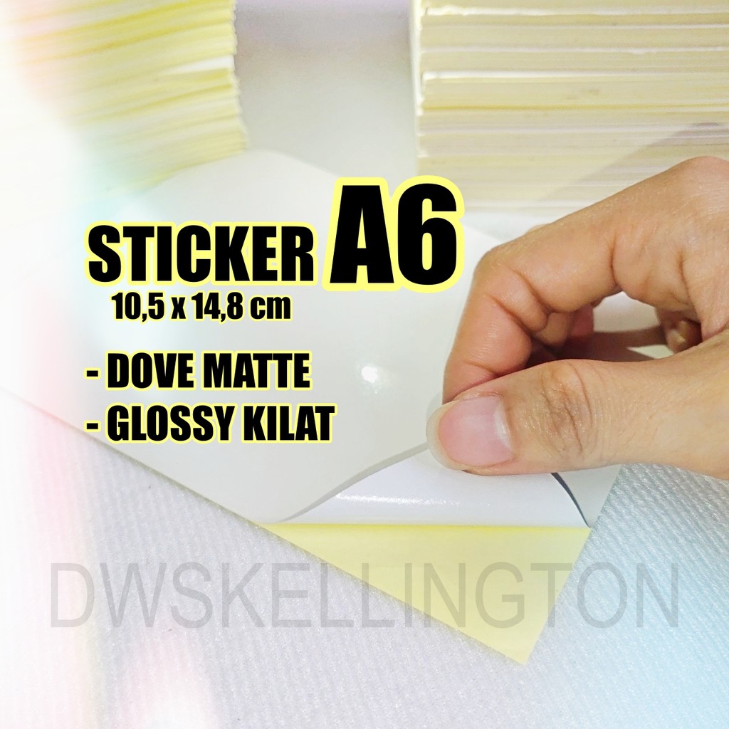 

Kertas Sticker Stiker A6 Cetak Print Label Resi Pengiriman Bon HVS