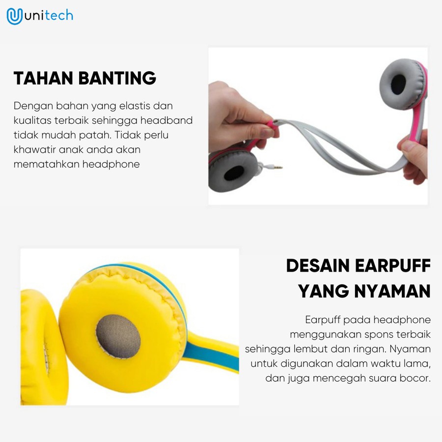 Headset Earphone Headphone Ditmo Model Bando 2760Headset Anak Colorful