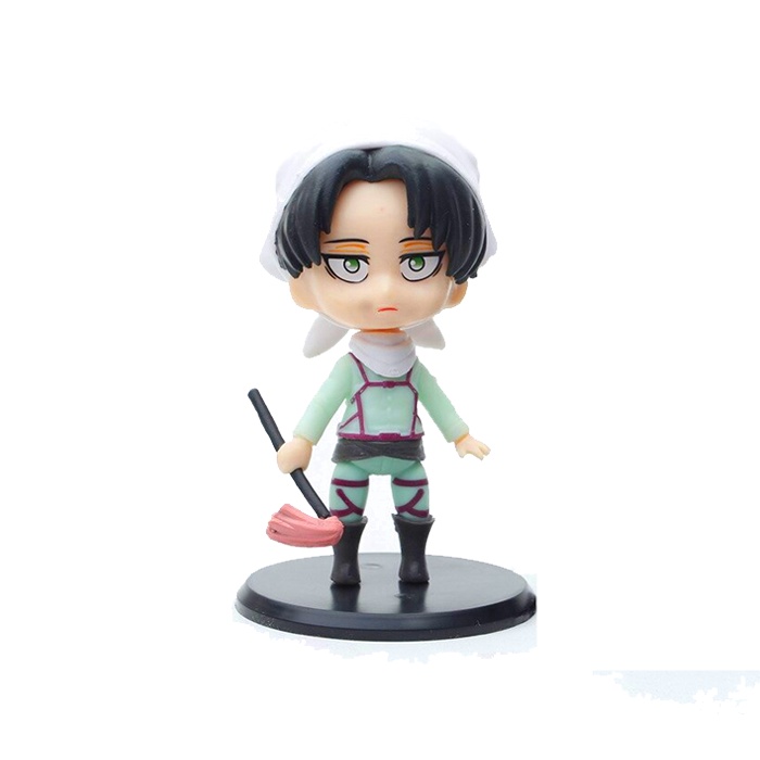 Action Figure Attack on Titan: Cute Kawaii Version - Levi Ackerman & Eeren Jeager-Levi Clean Normal