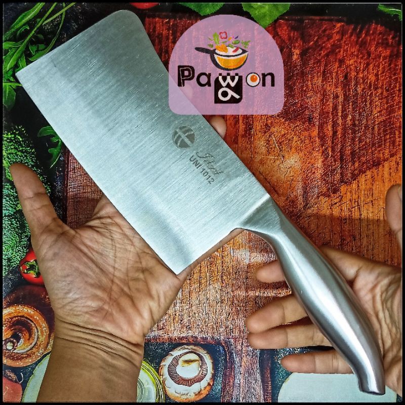 Pisau Dapur - Pisau Cincang Daging Dan Tulang Ayam Full Stainless unibody