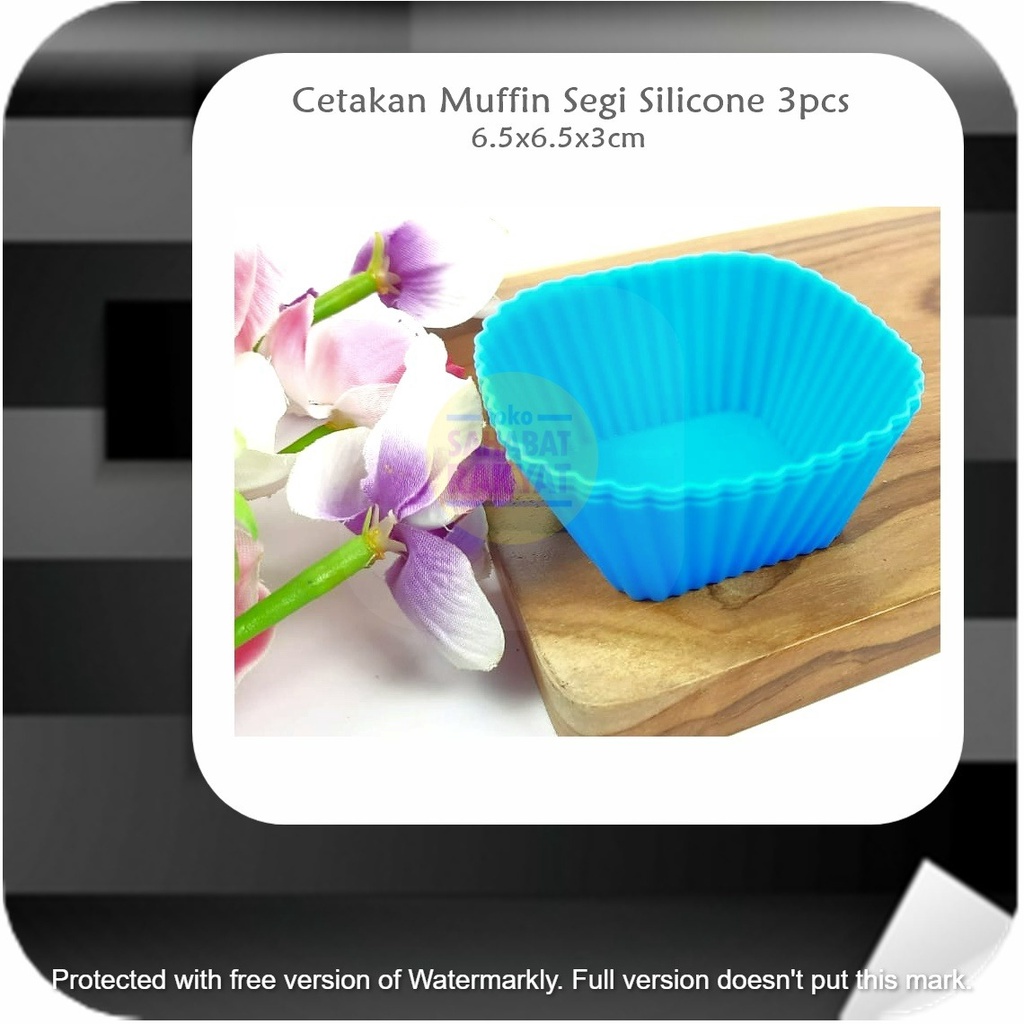 RML991N1 Cetakan Muffin Segi Silicone Warna 3s