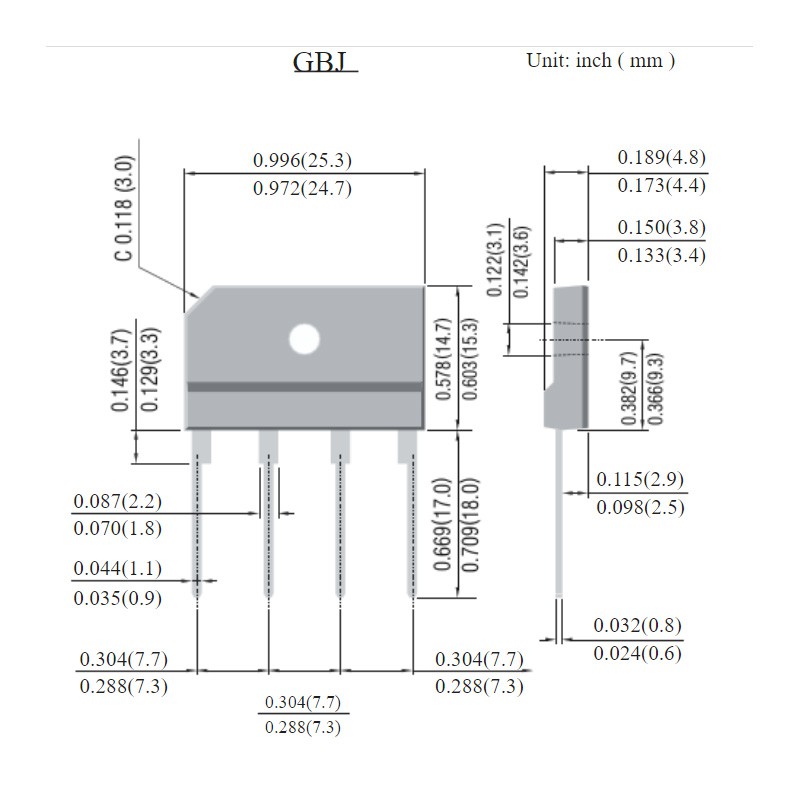 DIODA SISIR GBJ8K MIC DIODA BRIDGE 8A KIPROK DIODA 8A GBJ8A 808