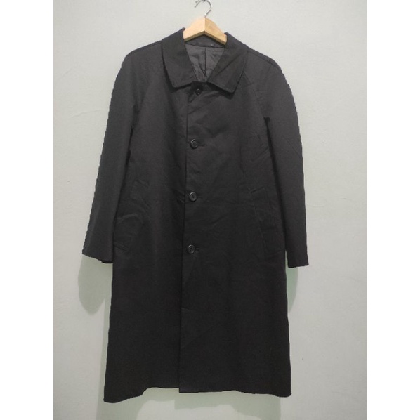 Coat wanita hitam jumbo/mantel long jumbo
