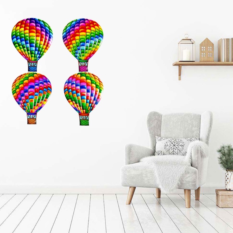 Ornamen Dinding Bentuk Balon Udara Bahan Besi Tempa Warna Buram