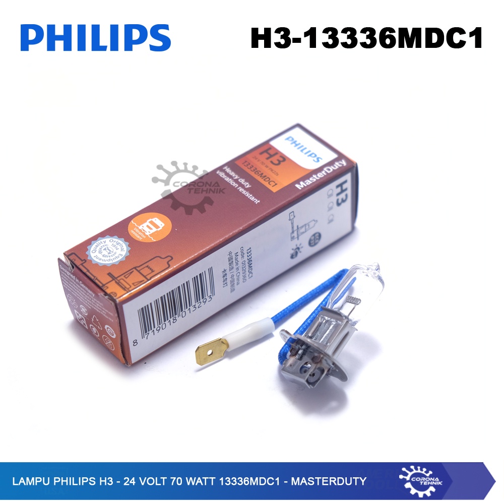 MasterDuty - Lampu Philips H3 - 24 Volt 70 Watt 13336MDC1