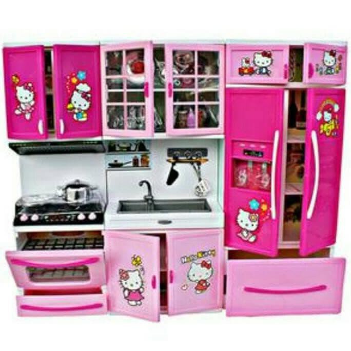  MAINAN  MASAK  MASAKAN  DAPUR KITCHEN  SET  HELLO KITTY 