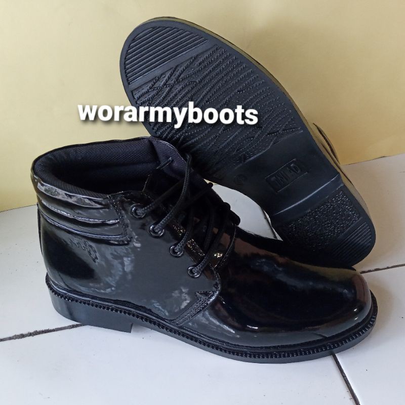 sepatu pdh tni polri Ukuran indonesia  terbaru by wor army boots