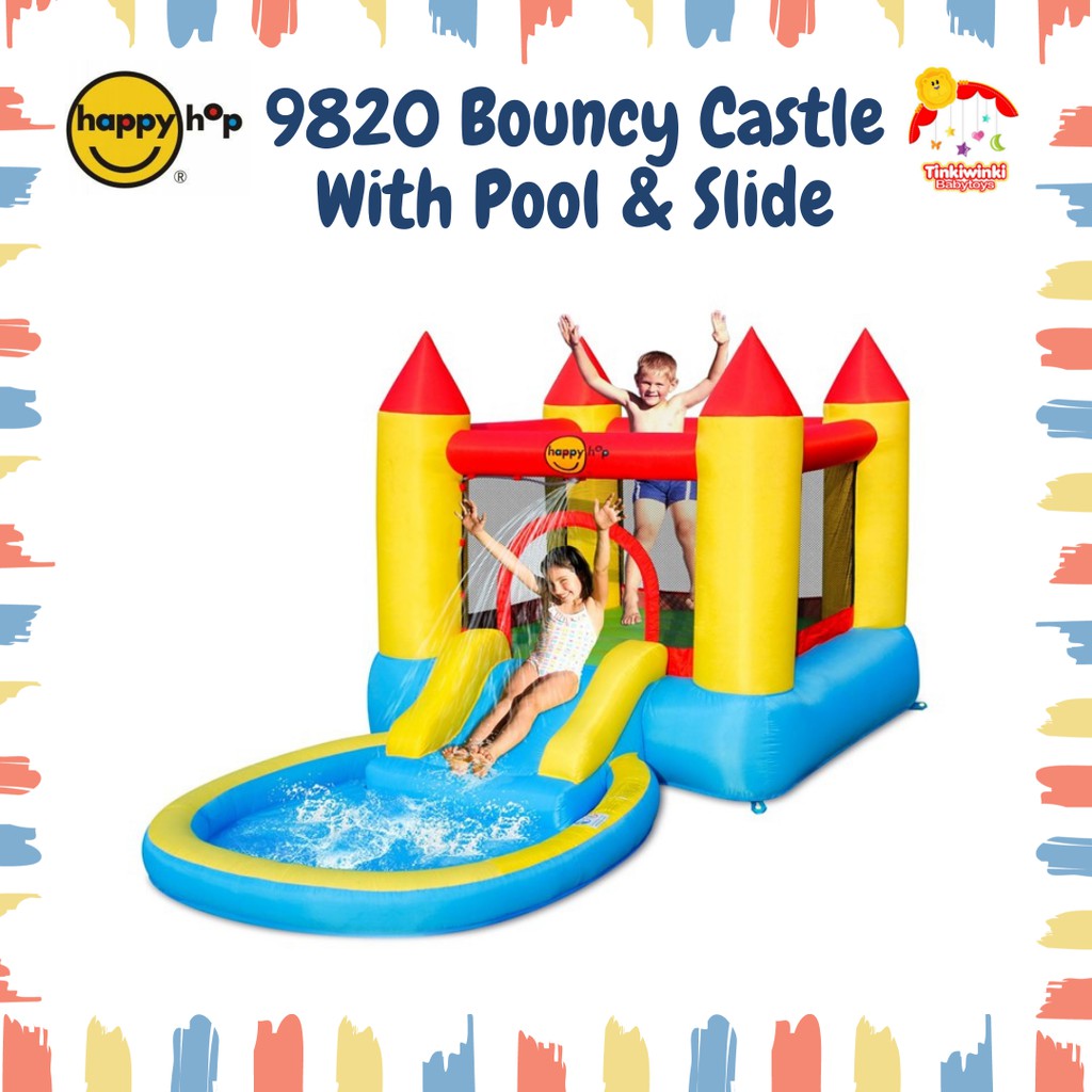 Happy Hop 9820 Bouncy Castle With Pool &amp; Slide