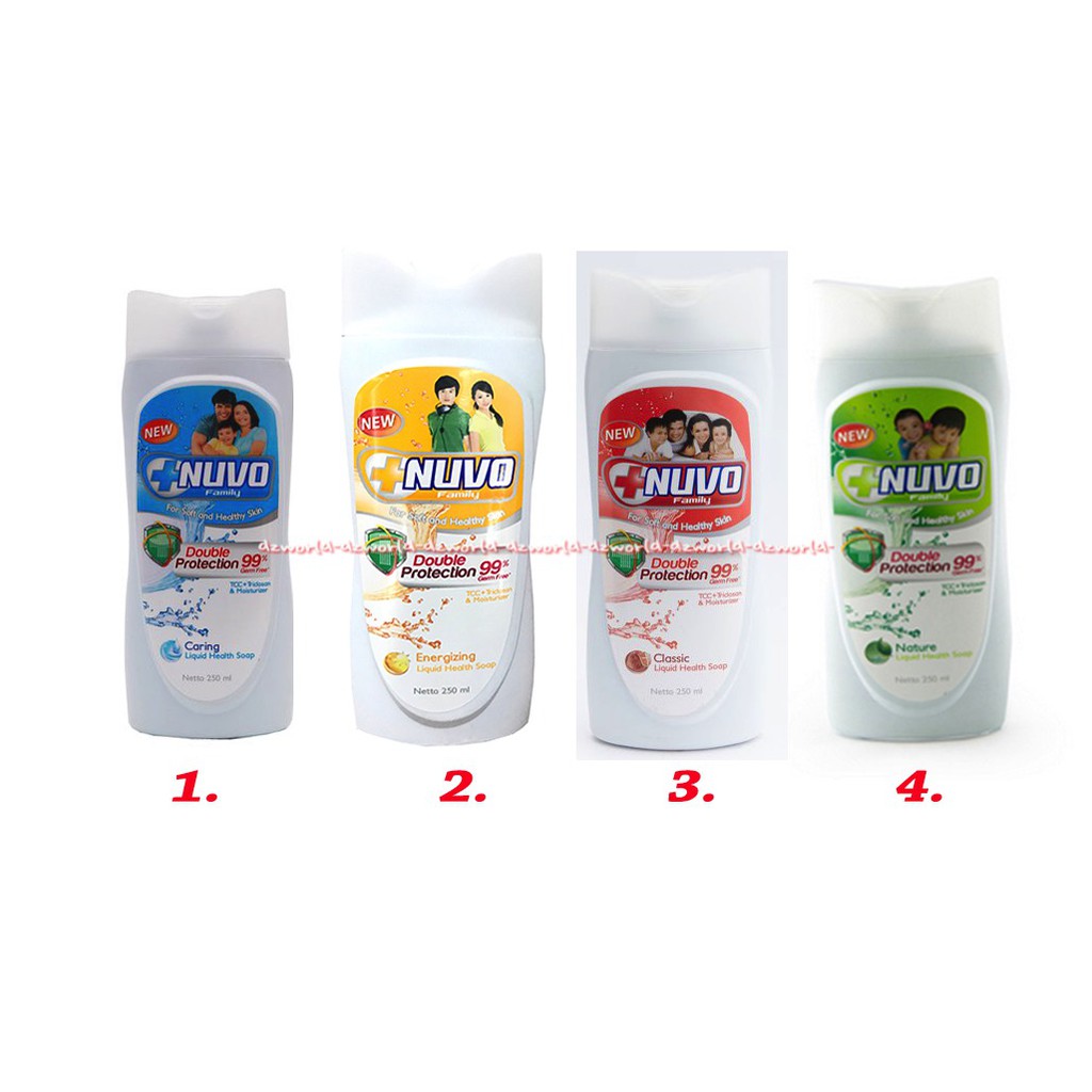 Nuvo Family Double Protection 250ml Nufo Sabun Mandi Cair Foam