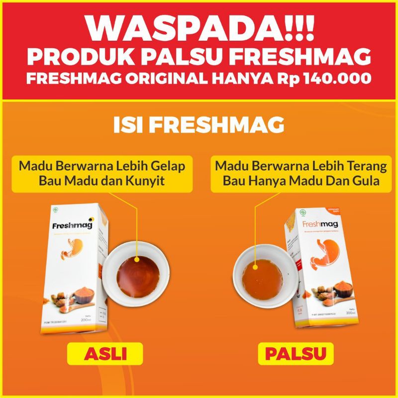 ORIGINAL FRESHMAG - Fresh Maag Freshmaag Madu Asam Lambung Sakit Maag Nyeri Ulu Hati Infeksi Lambung