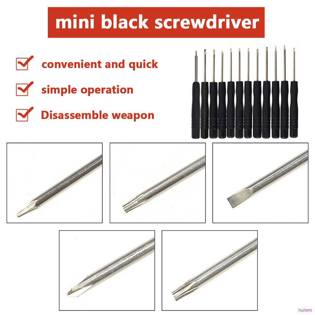 12pcs/set Mini Multi-Function Precision Screwdriver Set Smartphone Tablet Repairing Tools Set  huiteni