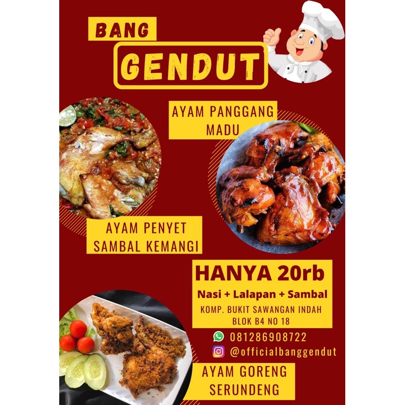 

Ayam panggang madu, Ayang goreng serundeng, ayam penyet