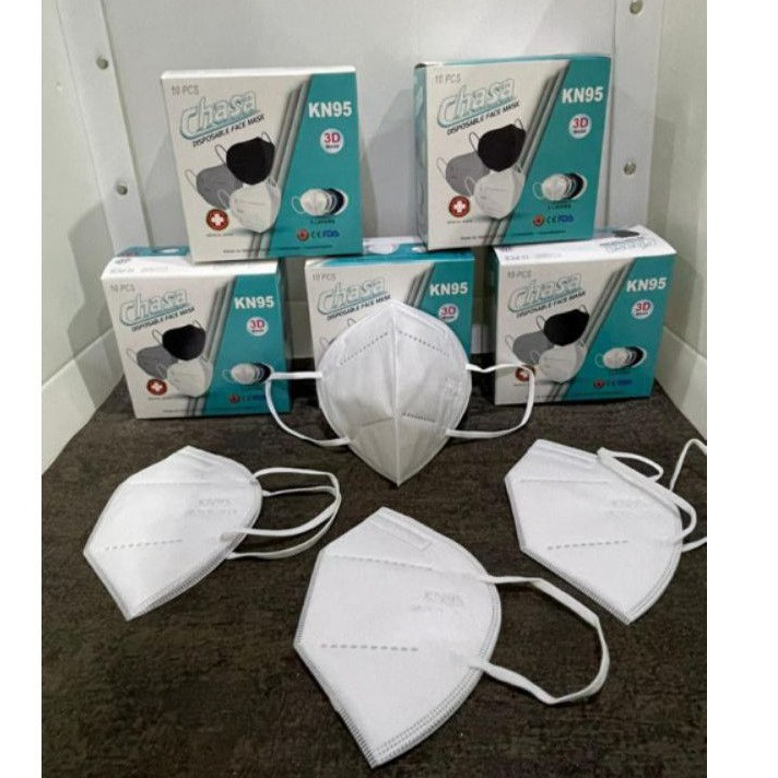 MASKER KN95 1BOX ISI 10PCS - MASKER 5PLY -MASKER KN95 CHASA -MASKER SURGICAL -MASKER KN95 5 PLY