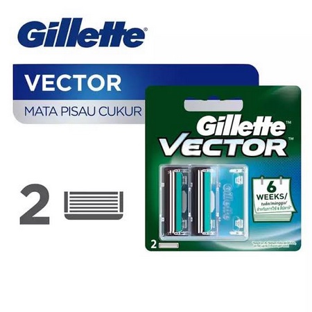 GILLETTE VACTOR MATA PISAU CUKUR ISI 2
