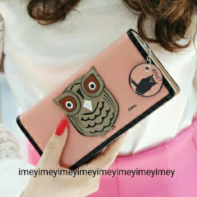 Dompet panjang owl /dompet wanita modern/dompet murah