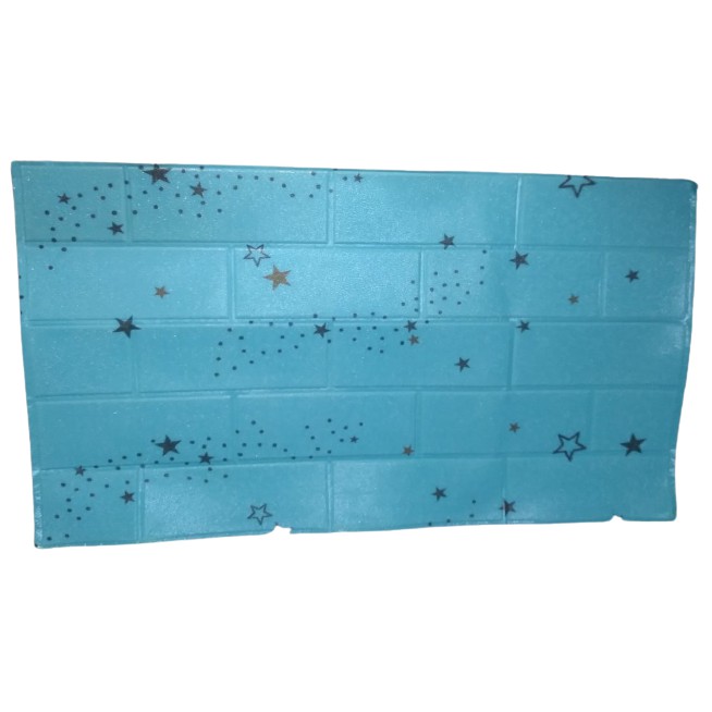 [1KG=24PCS] MGM Wallpaper Dinding Foam 3D Sticker Dinding Bata / Headboard 514 515 517 518-BATA BINTANG BLUE