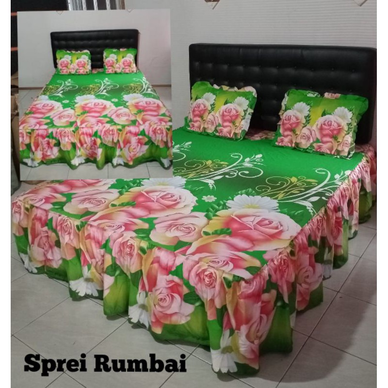 SPREI RUMBAI UKURAN 180x200 TERMURAH KEMASAN TAS