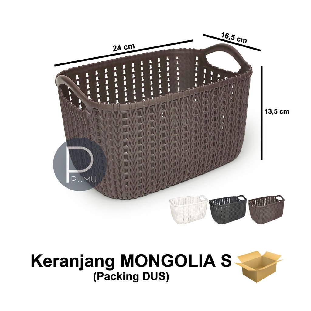 Keranjang Serbaguna - Keranjang Plastik - keranjang persegi panjang - Keranjang Penyimpanan - Keranjang Kecil - Keranjang Organizer - Mongolia S