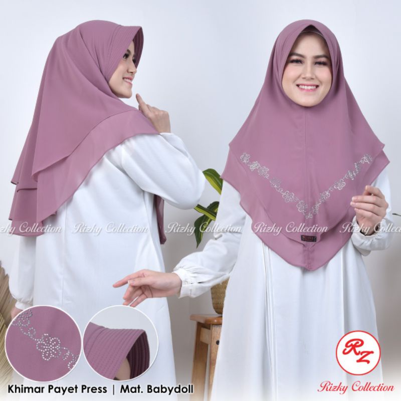 Khimar Payet Press/Khimar 2layer/Khimar Ped 2layer
