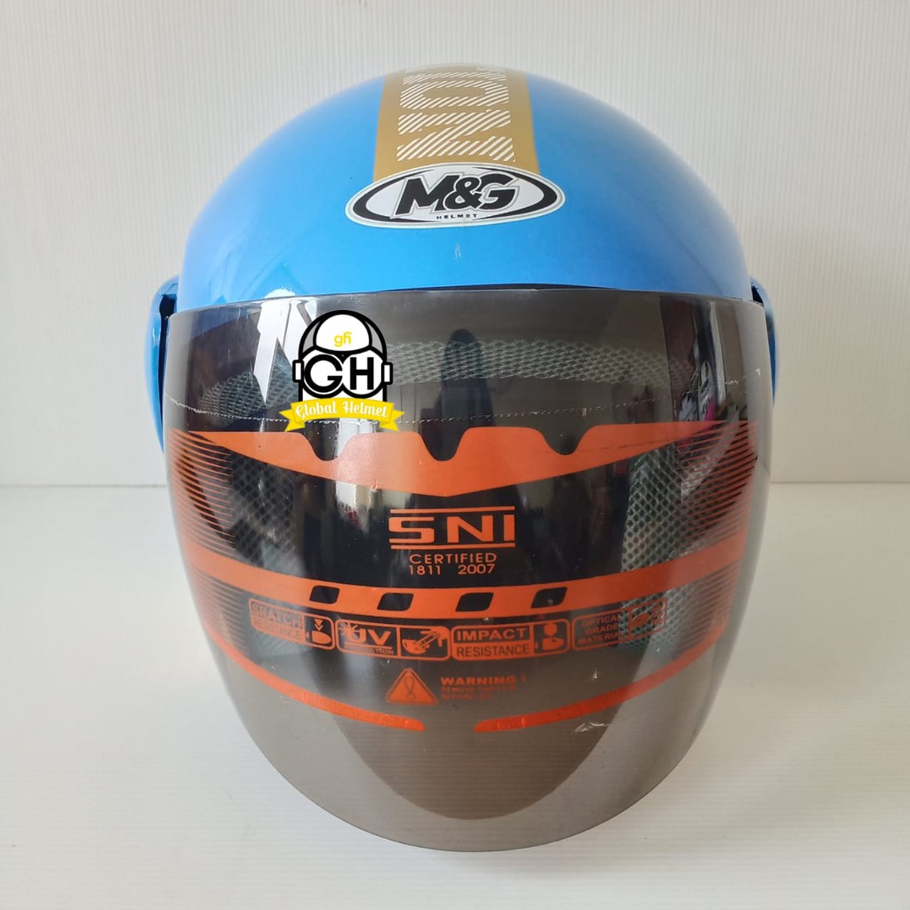 HELM EVOLUTION PARIS BLUE HALF FACE MURAH MODEL GM EVO