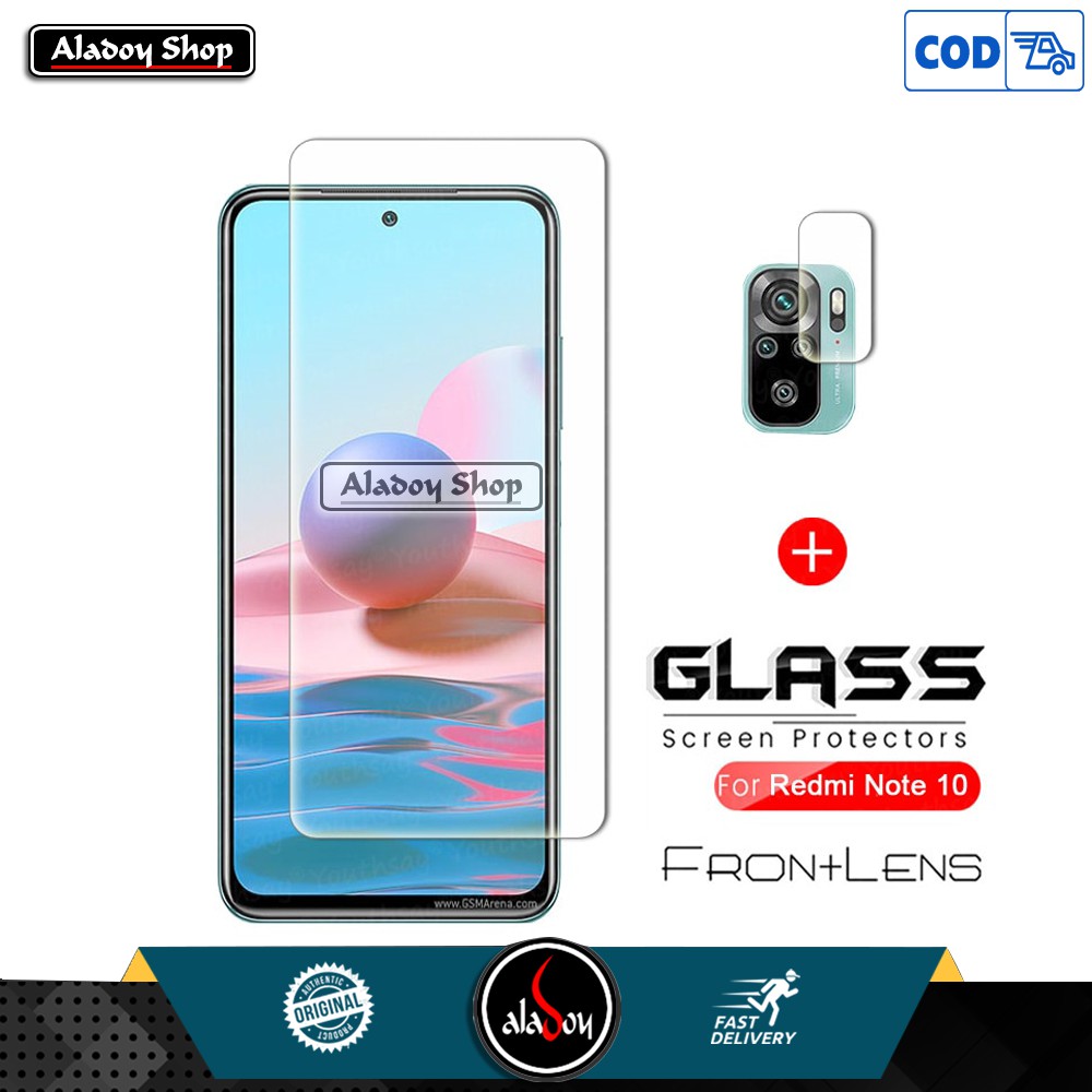 PAKET 2 IN 1 Tempered Glass Layar Clear dan Tempered Glass Kamera Lens Xiaomi Redmi Note 10 2021