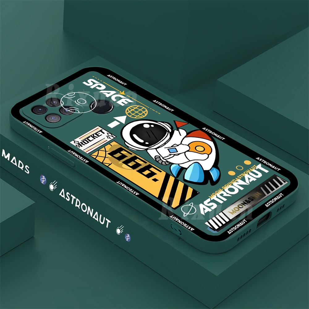 Soft Case TPU Matte Desain Astronot Roket Luar Angkasa Untuk Realme C21Y C25Y C35 C21 C11 C25 C17 C15 C12 C3 C2 Realme 8i 7i 5 5i 6i 7xuan 6Pro 30xa