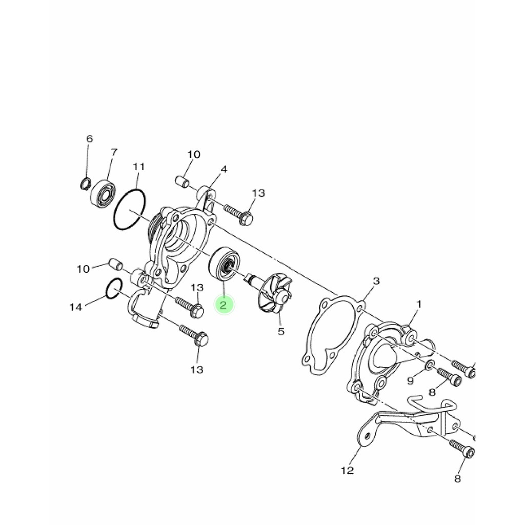 SIL SEAL WATER PUMP WATERPUMP NEW R15 VVA V3 MT15 XSR VIXION R WR 155 ORI YGP 93103-10801