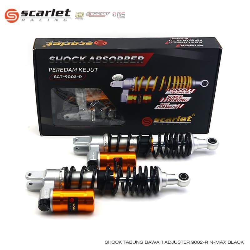 SHOCK SOK BREAKER MONO BELAKANG TABUNG BAWAH 9002R NMAX OLD LAMA SCARLET RACING