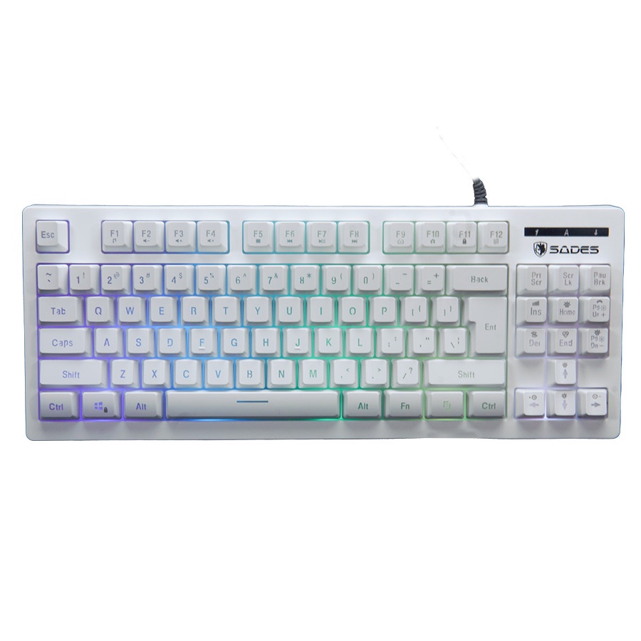 Sades Sabre Gaming Keyboard TKL RGB White