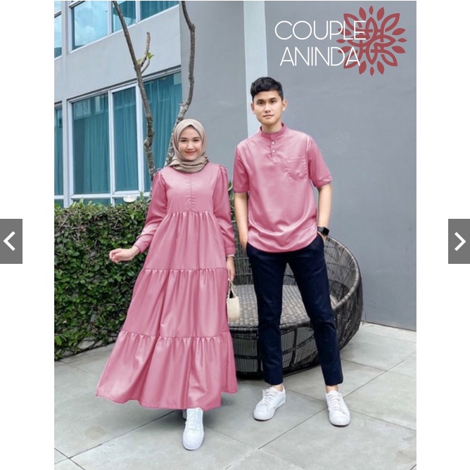 CP COUPLE ANINDA MAXI DRESS POLOS eD / BAJU PASANGAN WANITA PRIA