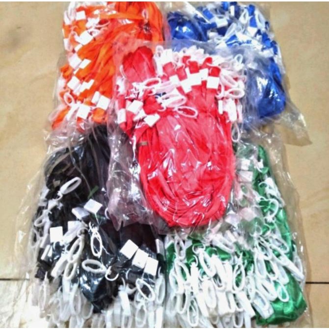 

Office & Stationery | Document Organizer | [100Pcs] Tali Id /Tali Lanyard 1Cm Jepitan Plastik/ Tali Id Plastik | Best Seller