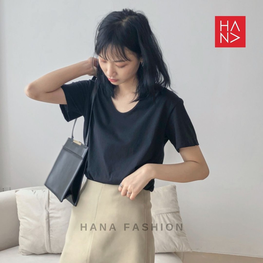 Hana Fashion - Hyeri T-shirt Wanita / Kaos Wanita Bahan Rayon / Kaos Oversized - TS263