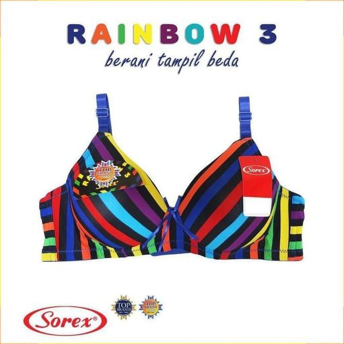 BH Bra Kawat Sorex Rainbow 3 Size 34-38 Sorex 11148 Best Item - 36