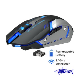 Smartfish Gaming Mouse Wireless Rechargeable 1600DPI