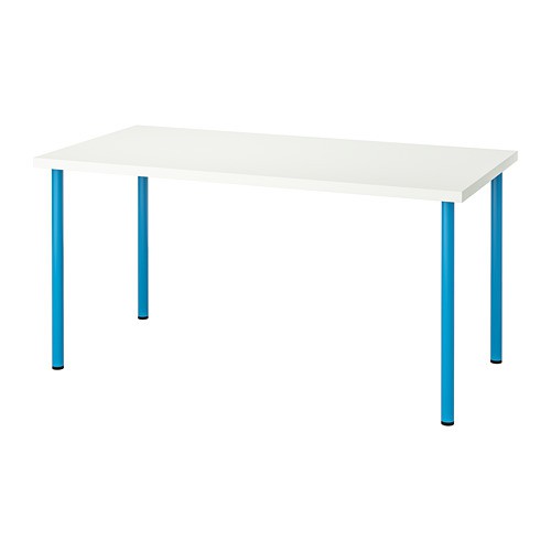 1K3A 383 ADILS & LINNMON 150x75cm Meja putih dan biru