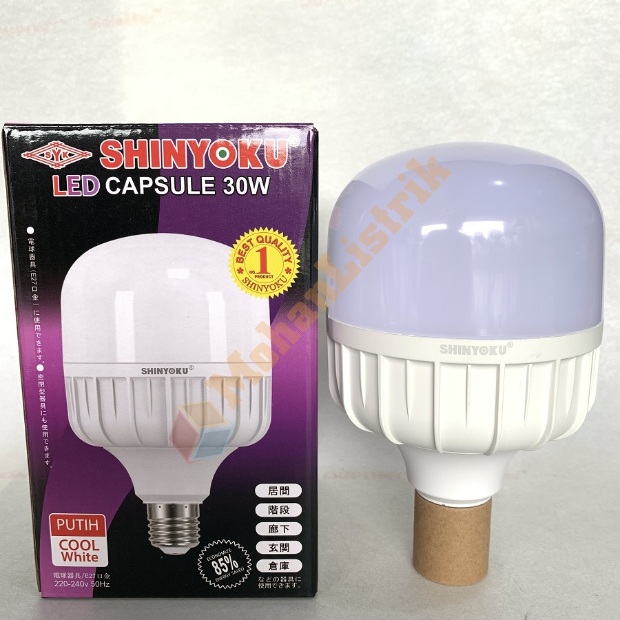 Lampu Led Capsule Garansi Shinyoku Bohlam Led Capsule 20W 30W 40W 50W - Putih