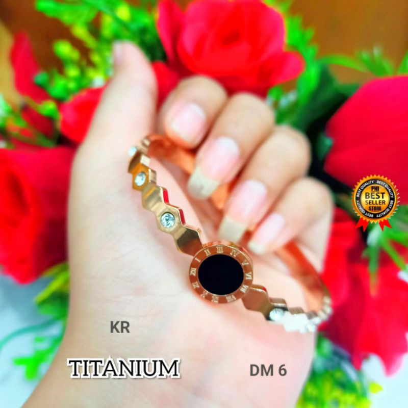 *COD*|| Gelang Bangkok TITANIUM Rosegold varian motif Remaja TIDAK LUNTUR, TIDAK BERKARAT