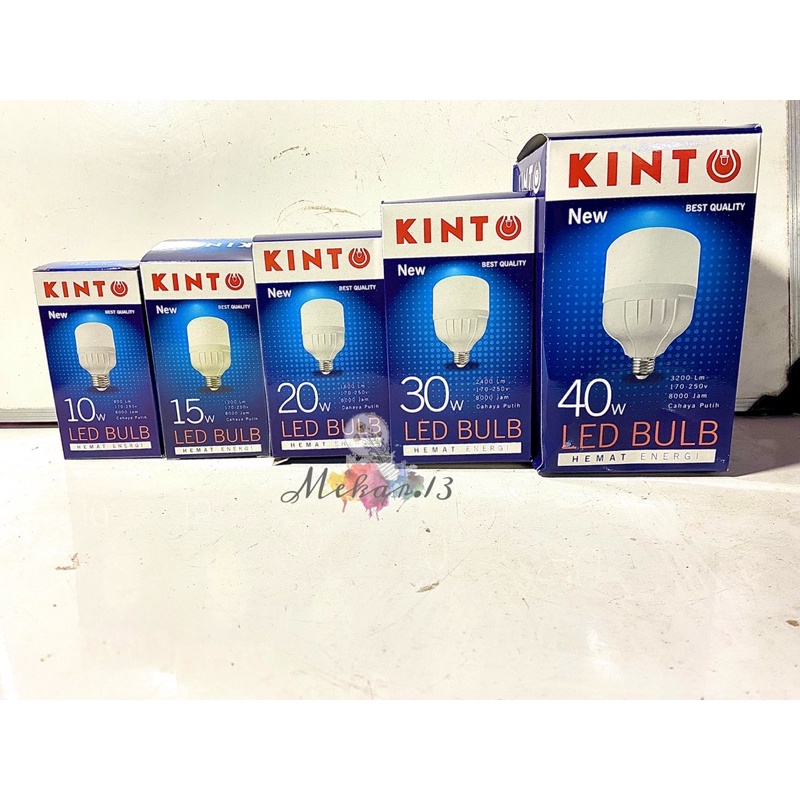 LAMPU LED KINTO E27 CAPSULE LED BULB (10w/ 15w/ 20w /30w dan 40 w) CAHAYA PUTIH