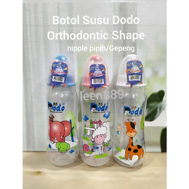 Botol Susu Dodo Orthodontic Shape/Nipple Gepeng Teknologi Jepang 240Ml DBP 005 BPA Free