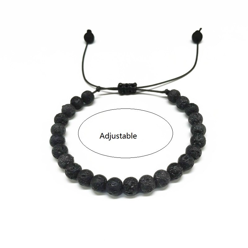 6Mm New Natural Beads Bracelets Men Black Ethinc Meditation White Bracelet Women Prayer Jewelry Yoga Bracelet Homme