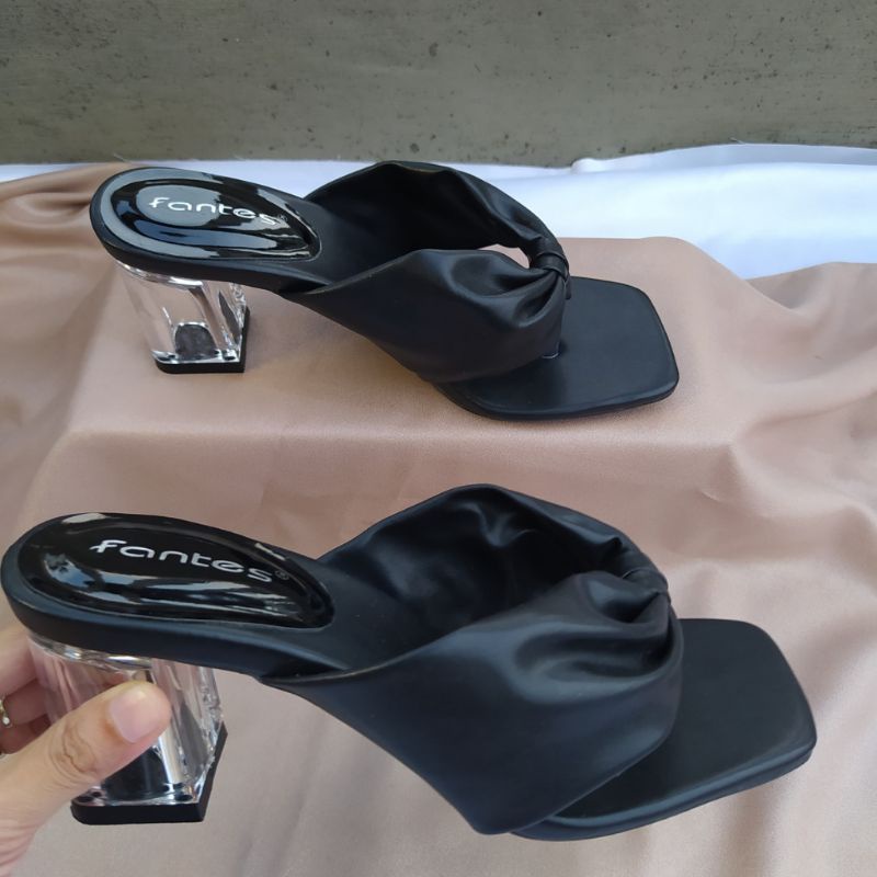 Sandal Heels Kaca Sandal Hak kaca Wanita